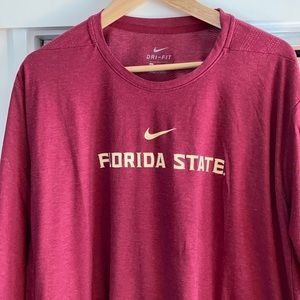 Nike Florida State LS shirt; dri-fit fabric